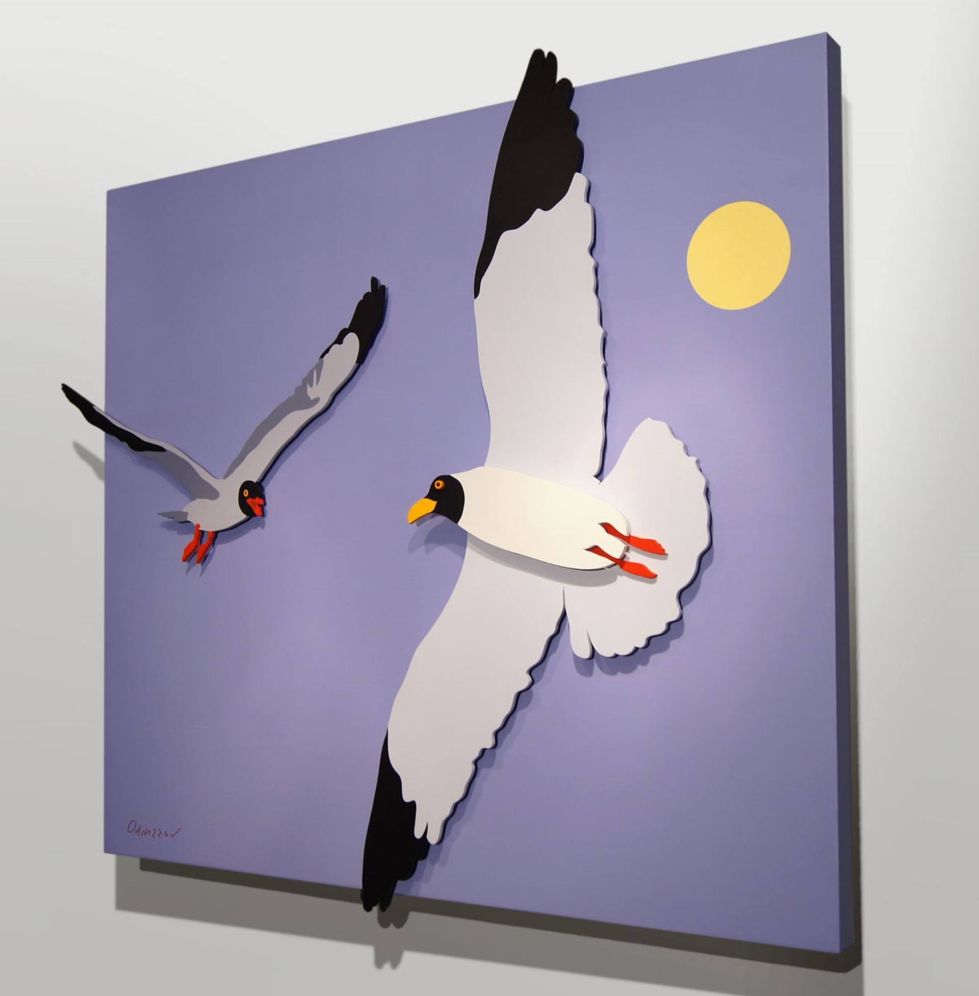 Two Seagulls 3d Wall Art Sculpture By Andrey Odinzzov Saatchi Art