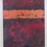 Abstract expressionist painting.
Subject: color, movement,
Very simple composition ,emphasis on color, multiple layers,
scratching of canvas to show layers of colors.