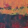 Abstract expressionist painting.
Subject: color, movement,
Very simple composition ,emphasis on color, multiple layers,
scratching of canvas to show layers of colors.