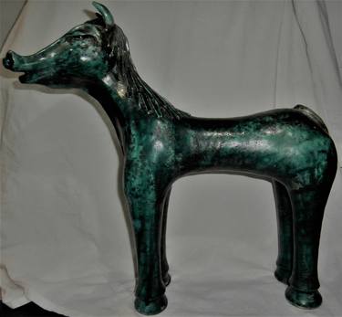 Original Figurative Horse Sculpture by Angela Daley