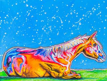 Original Surrealism Horse Paintings by Julie Anna Freund