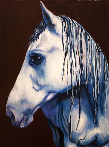 Original Fine Art Horse Paintings by Julie Anna Freund