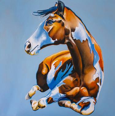 Original Surrealism Horse Paintings by Julie Anna Freund