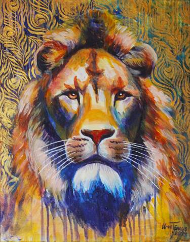 Original Impressionism Animal Painting by Urve Tonnus