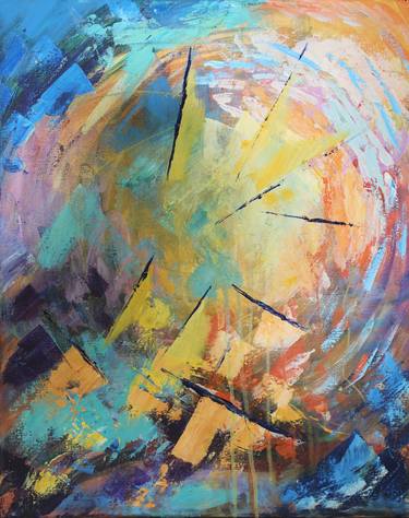 Original Abstract Expressionism Abstract Painting by Urve Tonnus