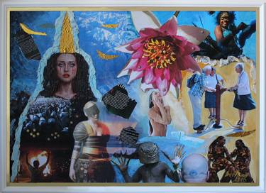 Original Figurative People Collage by Urve Tonnus