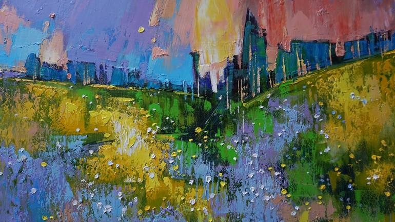 Original Expressionism Landscape Painting by Anastasiia Kraineva