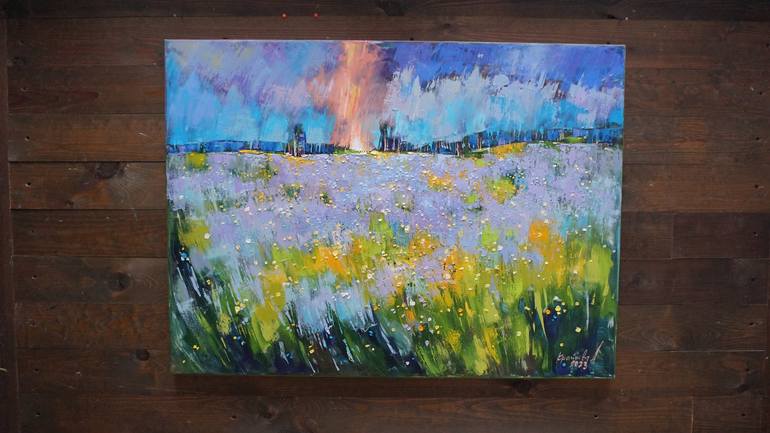 Original Expressionism Landscape Painting by Anastasiia Kraineva