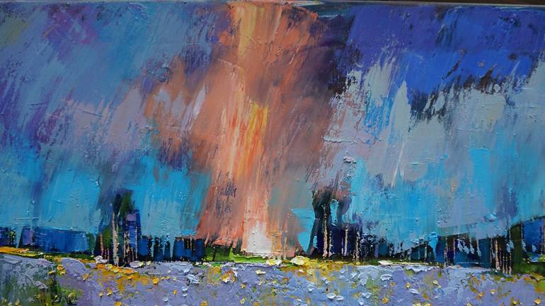 Original Expressionism Landscape Painting by Anastasiia Kraineva