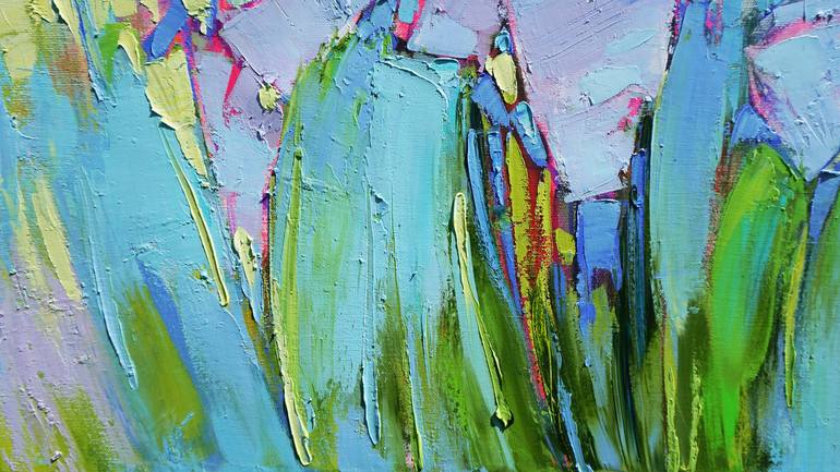 Original Abstract Expressionism Floral Painting by Anastasiia Kraineva