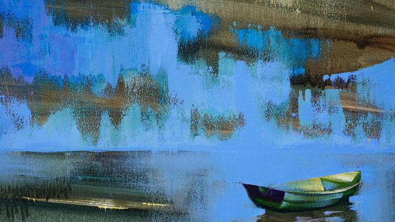 Original Abstract Expressionism Seascape Painting by Anastasiia Kraineva