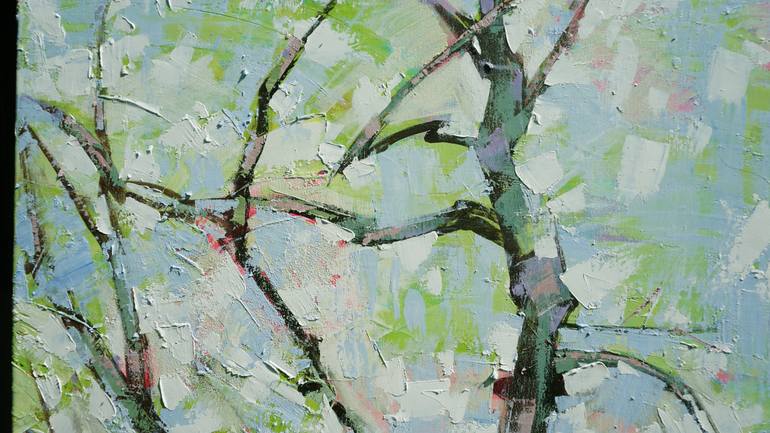 Original Abstract Expressionism Landscape Painting by Anastasiia Kraineva