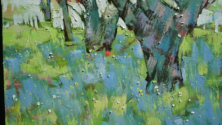 Original Abstract Expressionism Landscape Painting by Anastasiia Kraineva