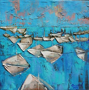 Original Abstract Expressionism Seascape Paintings by Anastasiia Kraineva