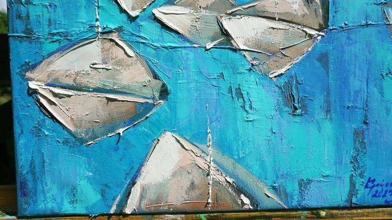 Original Abstract Expressionism Seascape Painting by Anastasiia Kraineva