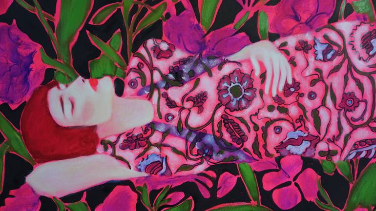 Original Art Deco Women Painting by Anastasiia Kraineva