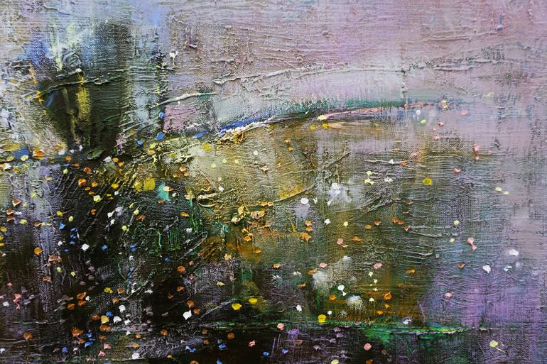 Original Abstract Expressionism Landscape Painting by Anastasiia Kraineva
