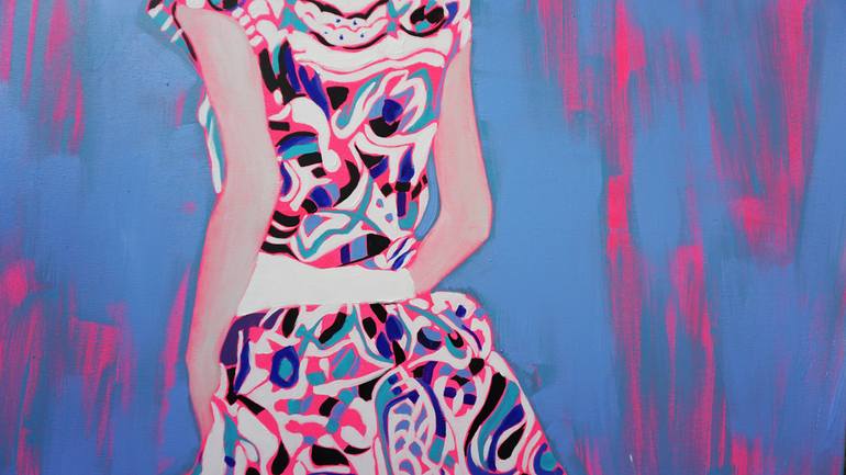 Original Art Deco Women Painting by Anastasiia Kraineva