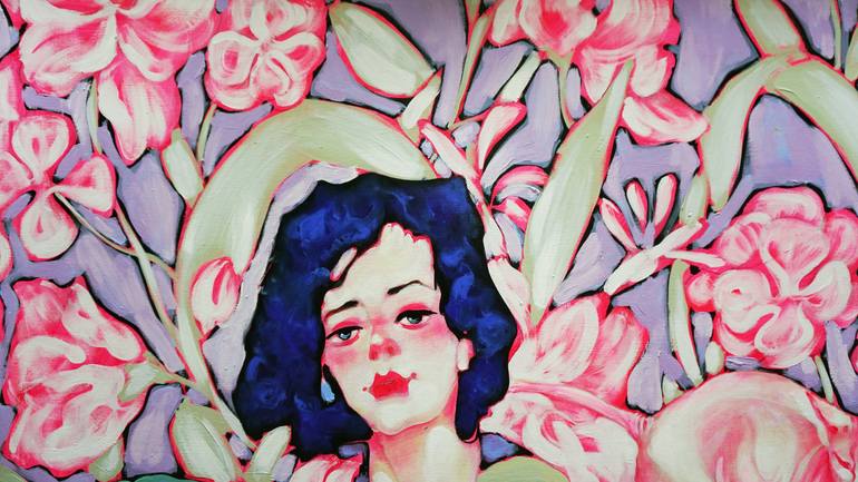 Original Art Deco Women Painting by Anastasiia Kraineva