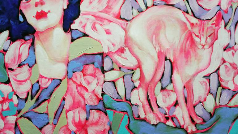 Original Art Deco Women Painting by Anastasiia Kraineva