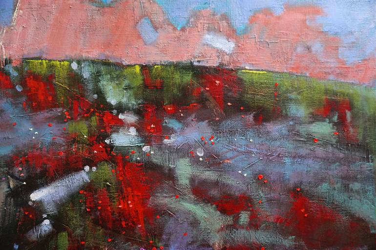Original Expressionism Landscape Painting by Anastasiia Kraineva