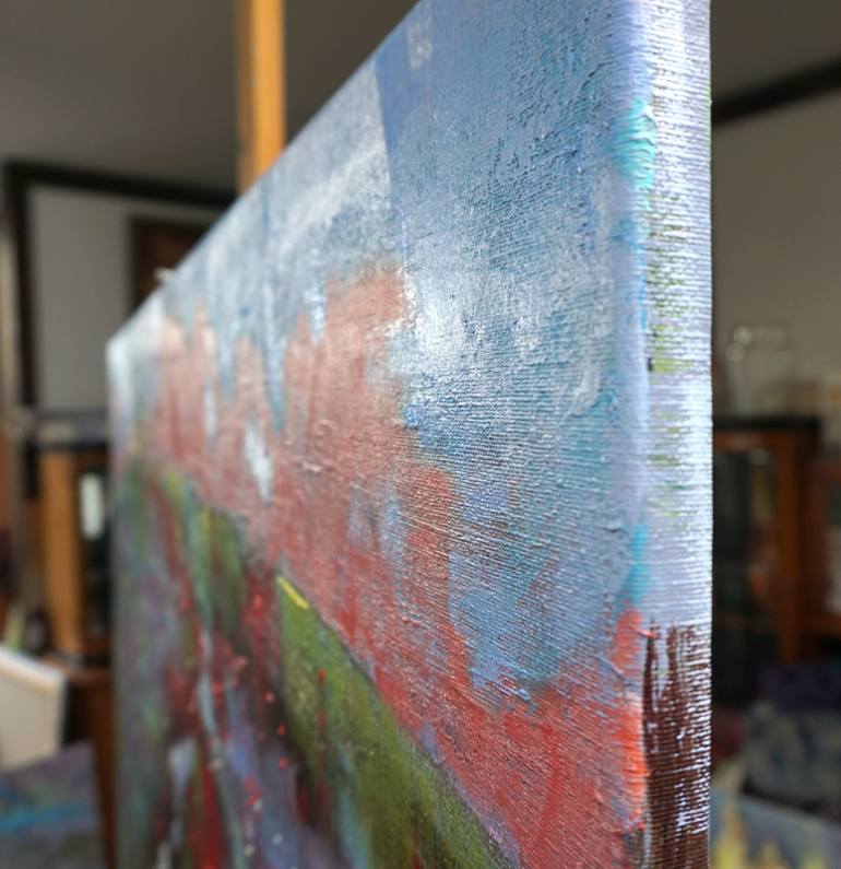 Original Expressionism Landscape Painting by Anastasiia Kraineva