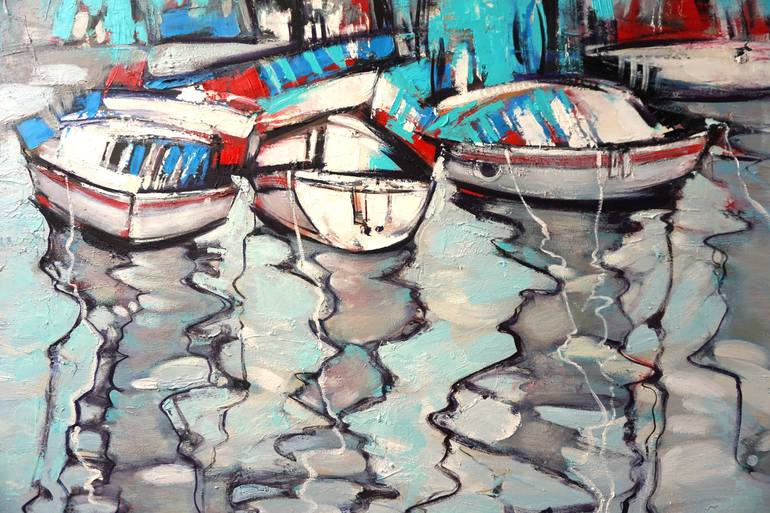 Original Expressionism Seascape Painting by Anastasiia Kraineva