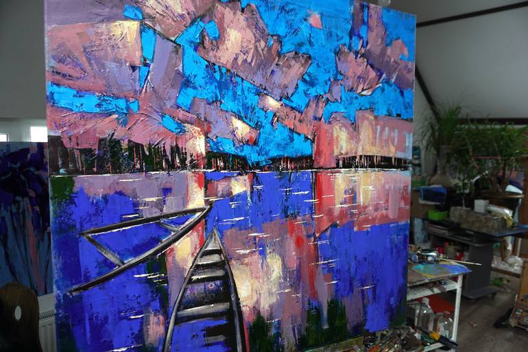 Original Expressionism Seascape Painting by Anastasiia Kraineva
