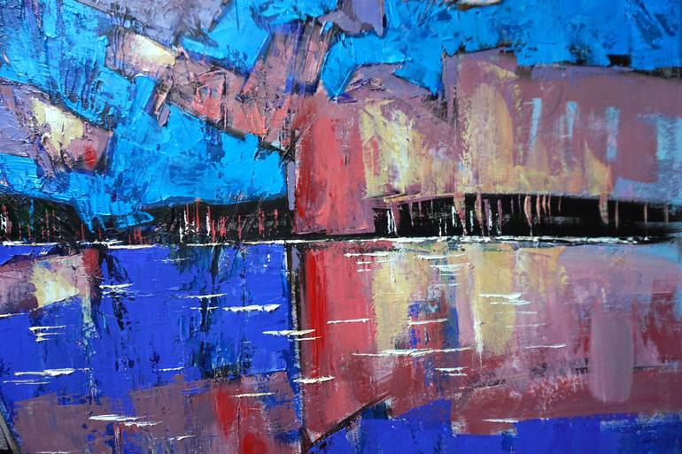 Original Expressionism Seascape Painting by Anastasiia Kraineva