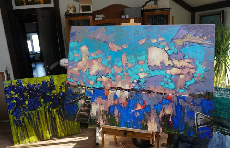 Original Abstract Expressionism Landscape Painting by Anastasiia Kraineva
