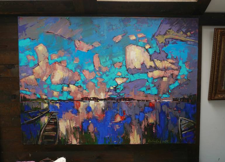 Original Abstract Expressionism Landscape Painting by Anastasiia Kraineva