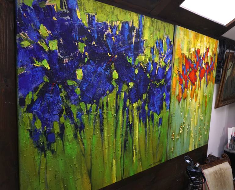 Original Expressionism Floral Painting by Anastasiia Kraineva
