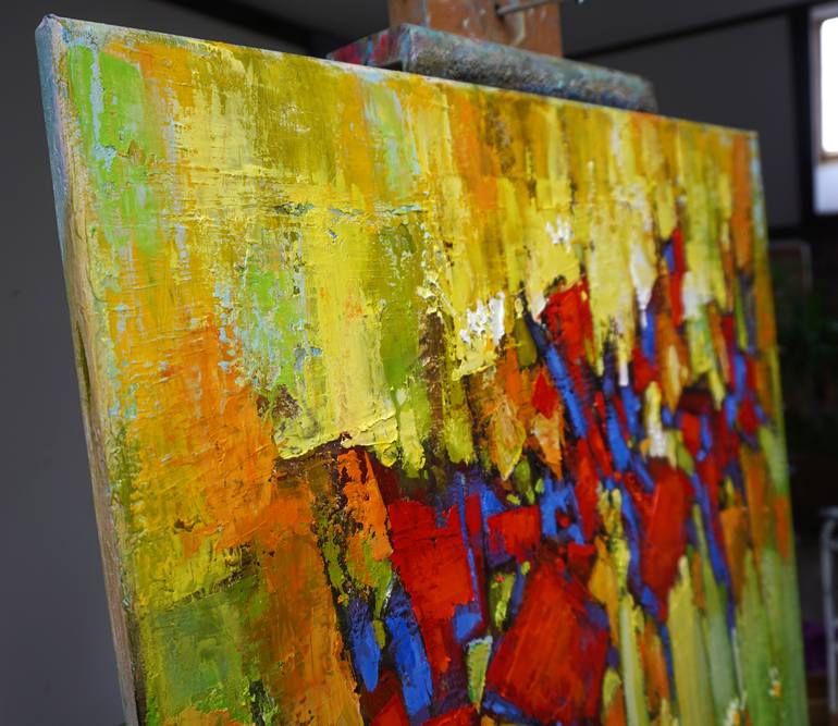 Original Expressionism Floral Painting by Anastasiia Kraineva