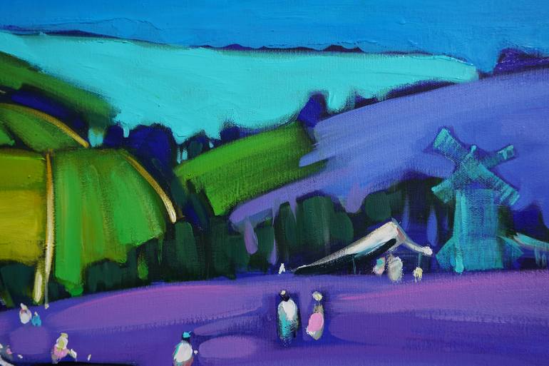 Original Abstract Expressionism Landscape Painting by Anastasiia Kraineva