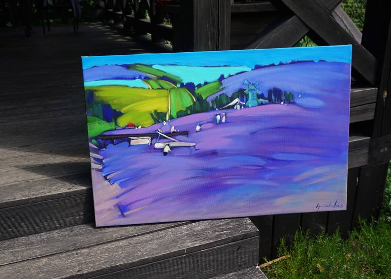 Original Abstract Expressionism Landscape Painting by Anastasiia Kraineva