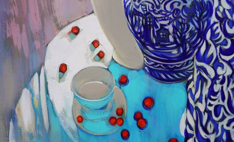 Original Abstract Expressionism Still Life Painting by Anastasiia Kraineva