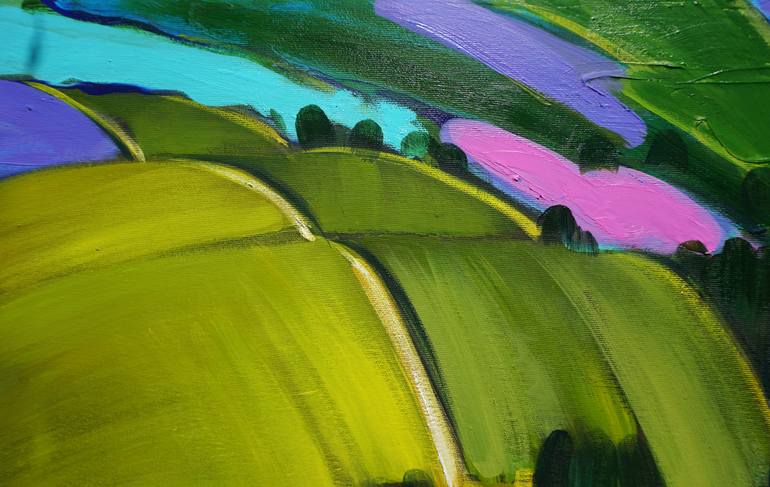Original Expressionism Landscape Painting by Anastasiia Kraineva