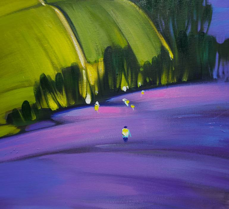 Original Expressionism Landscape Painting by Anastasiia Kraineva