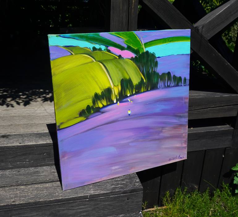Original Expressionism Landscape Painting by Anastasiia Kraineva