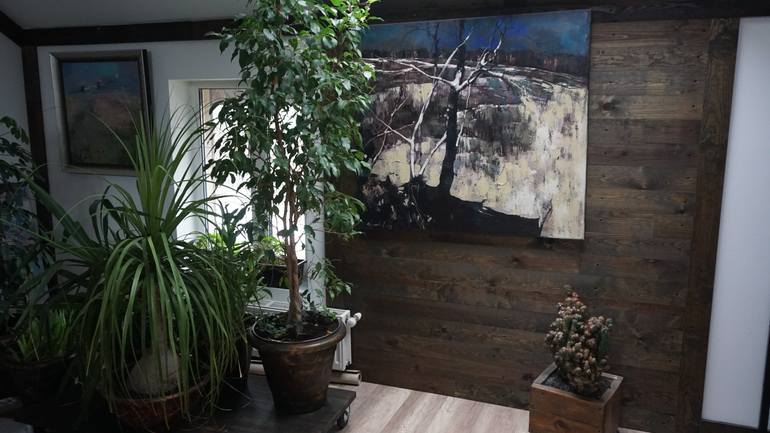Original Expressionism Landscape Painting by Anastasiia Kraineva