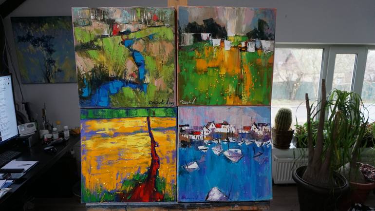 Original Expressionism Landscape Painting by Anastasiia Kraineva