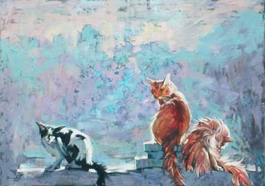Original Expressionism Animal Paintings by Anastasiia Kraineva