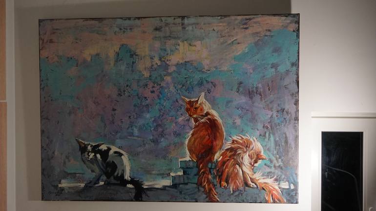 Original Expressionism Animal Painting by Anastasiia Kraineva