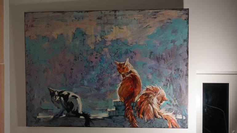 Original Art Deco Animal Painting by Anastasiia Kraineva