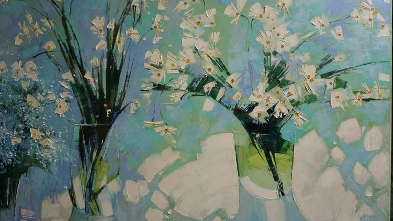 Original Art Deco Still Life Painting by Anastasiia Kraineva