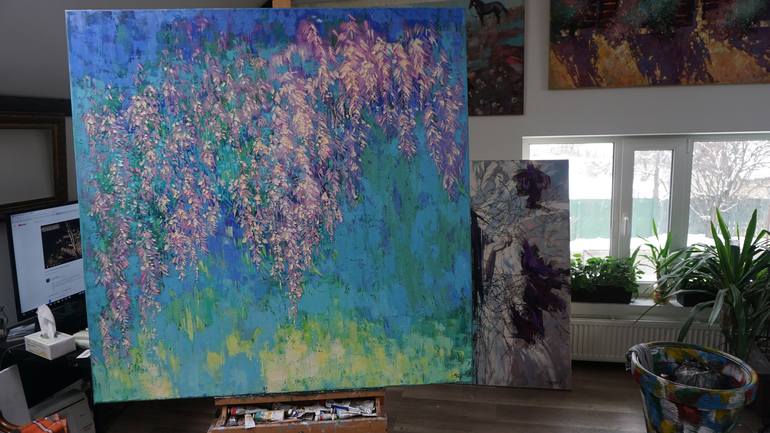 Original Abstract Expressionism Landscape Painting by Anastasiia Kraineva