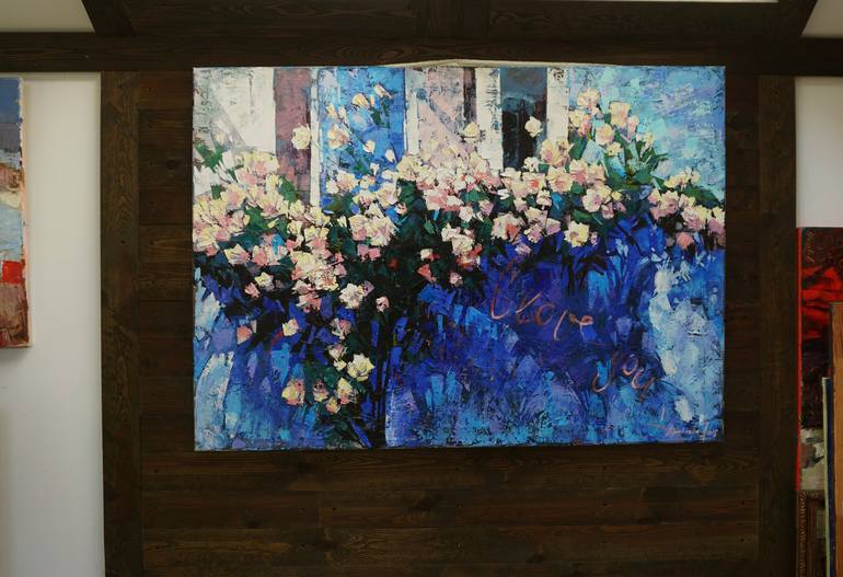 Original Expressionism Floral Painting by Anastasiia Kraineva
