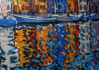 Print of Boat Paintings by Anastasiia Kraineva