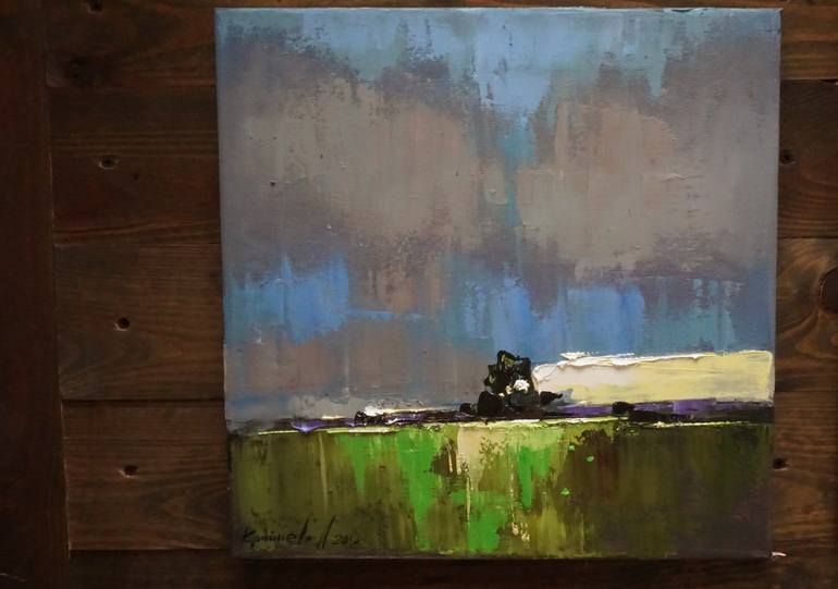 Original Abstract Landscape Painting by Anastasiia Kraineva