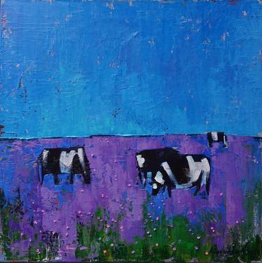 Print of Fine Art Cows Paintings by Anastasiia Kraineva